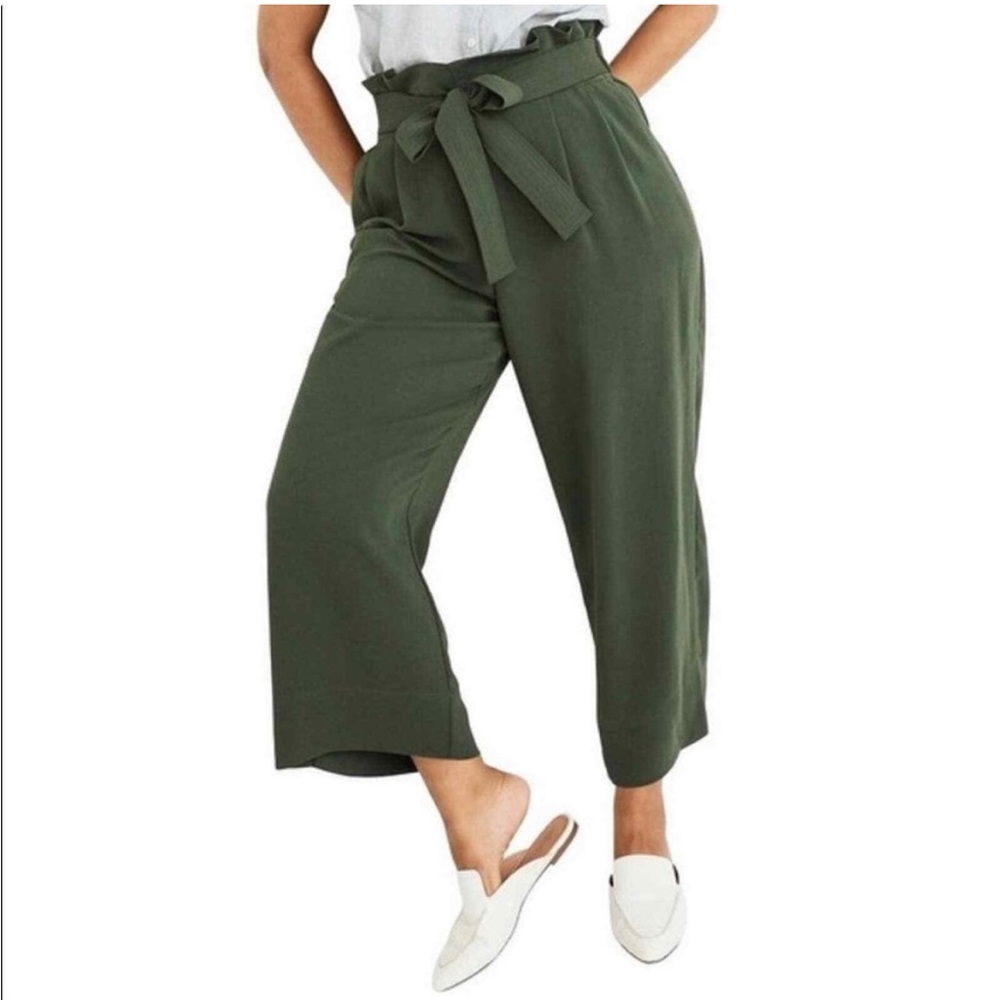 Wide leg cropped pants